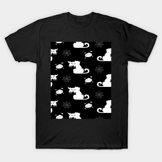Halloween Cat Boo T-Shirt by DragonTees